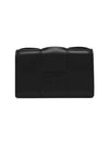 Women's Intrecciato Cassette Card Wallet Black - BOTTEGA VENETA - BALAAN 3