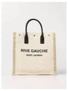 Rive Gauche Canvas Tote Bag Nude - SAINT LAURENT - BALAAN 2