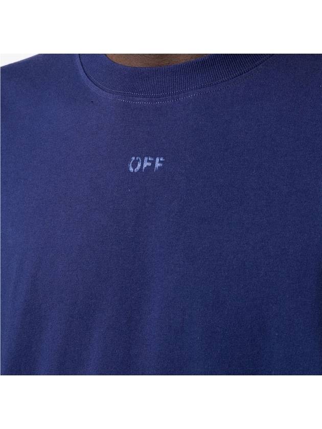 double print short sleeve t-shirt blue - OFF WHITE - BALAAN.