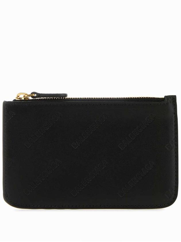 Embossed Logo Card Wallet Black - BALENCIAGA - BALAAN 2