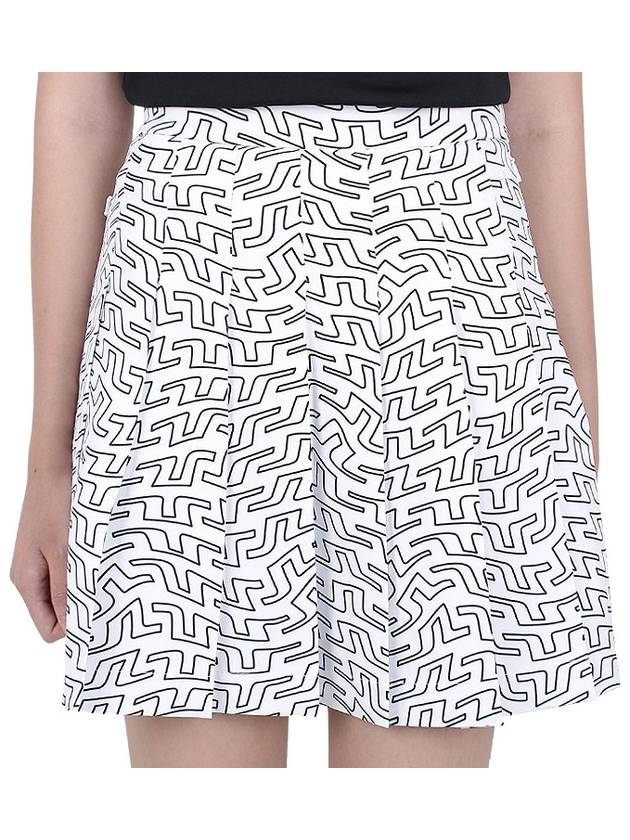 Golf Adina Print Skirt White - J.LINDEBERG - BALAAN 7