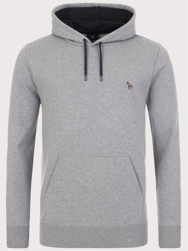 Zebra Patch Cotton Hoodie Grey - PAUL SMITH - BALAAN 2