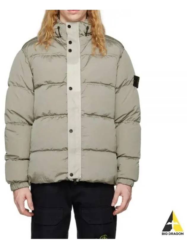 41419 Nylon Metal Econyl Hooded Down Jacket Grey - STONE ISLAND - BALAAN 2