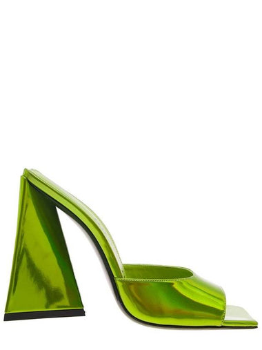 'Devon' Green Mules With Pyramid Heel In Faux Leather Woman - THE ATTICO - BALAAN 1