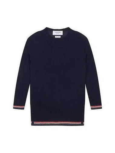 Women s RWB Stripe Trimming Knit Navy Light Gray FKA387A Y2016 - THOM BROWNE - BALAAN 1