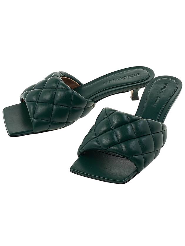 Padded Leather Mule Pine Green - BOTTEGA VENETA - BALAAN 2