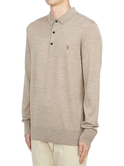 Men's Collar Long Sleeve TShirt MK005D STONE TAUPE MARL - ALLSAINTS - BALAAN 2