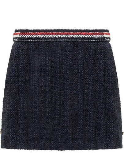 Tweed Mini A-Line Skirt Navy - THOM BROWNE - BALAAN 2