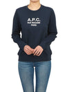 Women's Tina Logo Sweat Sweatshirt Navy - A.P.C. - BALAAN 5