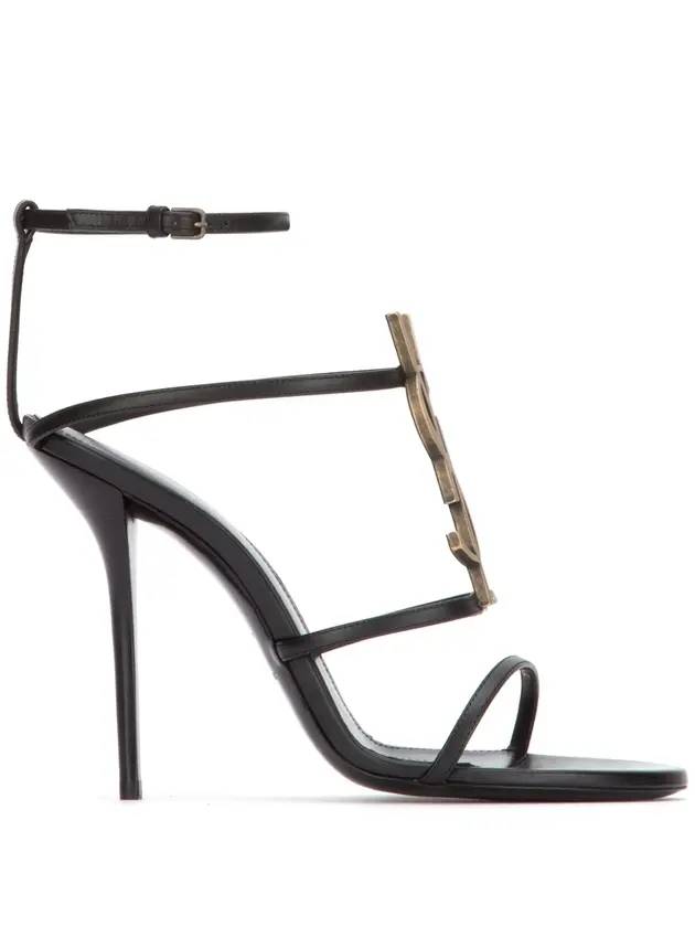 women cassandra sandals heels black - SAINT LAURENT - BALAAN.