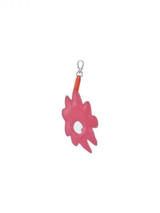 Women s Flower Leather Keyring Dark Pink 270775 - PAUL SMITH - BALAAN 1