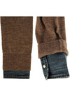 Tartan Handkerchief Denim Layered Knit Top Brown - DSQUARED2 - BALAAN 8