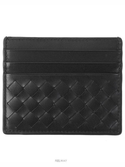 Intrecciato Weaving Card Wallet Black - BOTTEGA VENETA - BALAAN 2