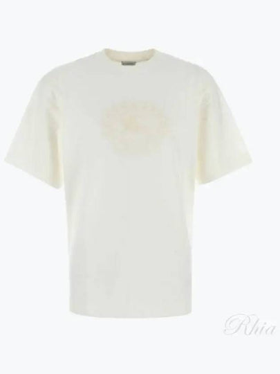 Embroidered Logo Cotton Short Sleeve T-Shirt White - BURBERRY - BALAAN 2