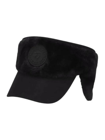 Women's Fur Earring Sun Visor Black - TAYLORMADE - BALAAN 1