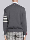 4 Bar Armband Milano Stitch Knit Top Mid Grey - THOM BROWNE - BALAAN 4