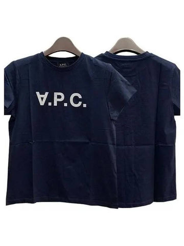 Women s VPC Velvet Logo Short Sleeve T Shirt Dark 1094507 - A.P.C. - BALAAN 1