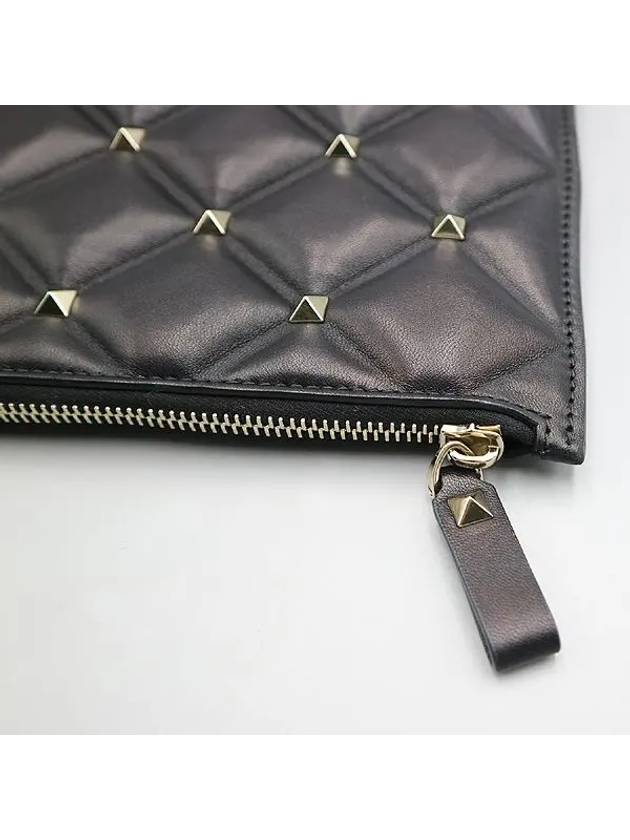 RW2P0Q70 Black Candy Stud Clutch Bag - VALENTINO - BALAAN 6