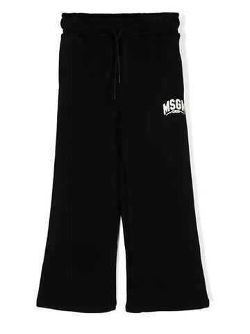 Kids Logo Comfort Track Pants Black - MSGM - BALAAN 1