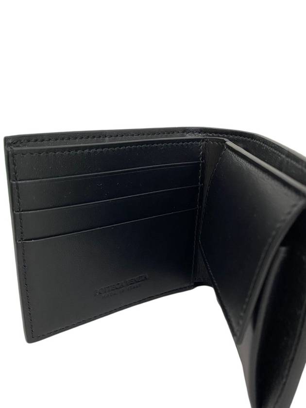 Intrecciato Coin Pocket Half Wallet Black - BOTTEGA VENETA - BALAAN 5