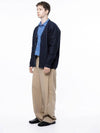 Men s M243OT01NY Dense Hatchi Wool Blended Y neck Knit Cardigan Navy - CHANCE'S NOI - BALAAN 5