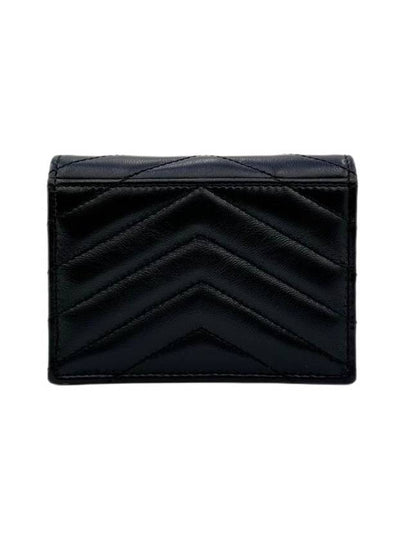 24SS Quilted Matelasse Flap Half Wallet 668290 - SAINT LAURENT - BALAAN 2