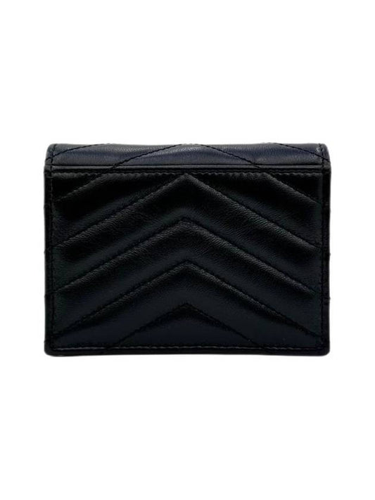 24SS Quilted Matelasse Flap Half Wallet 668290 - SAINT LAURENT - BALAAN 2