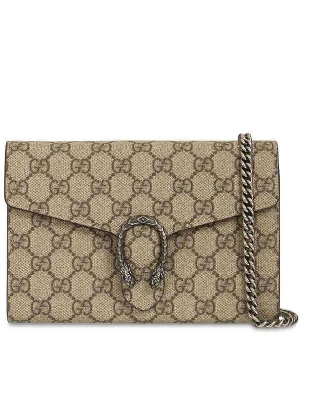 Dionysus GG Chain Shoulder Bag Beige Ebony - GUCCI - BALAAN 1