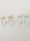 Women's Bow Drop Earrings Silver - ELYONA - BALAAN 4