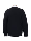 PBJS06A 3557 01 Black sweatshirt neck side metal zipper decoration - NEIL BARRETT - BALAAN 3