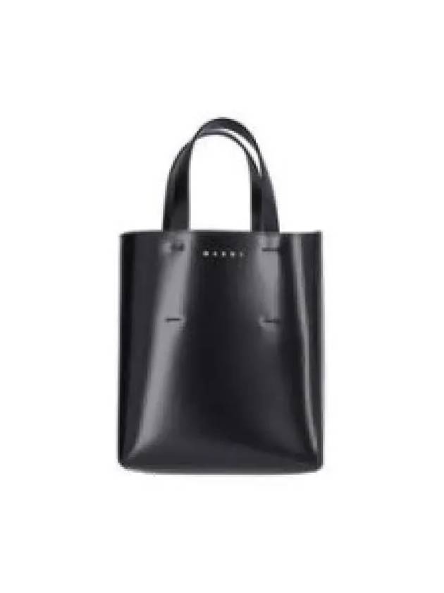 Museo Mini Leather Tote Bag Black - MARNI - BALAAN 2