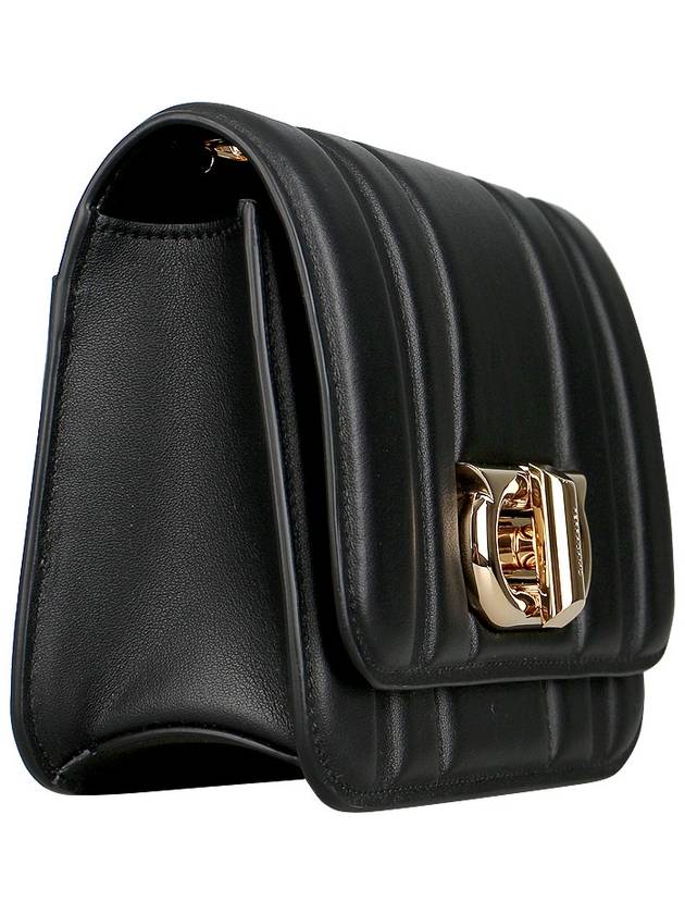 New Gancini Mini Shoulder Bag Black - SALVATORE FERRAGAMO - BALAAN 5