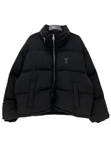 heart logo down padded short jacket 41253913 1095769 - AMI - BALAAN 1