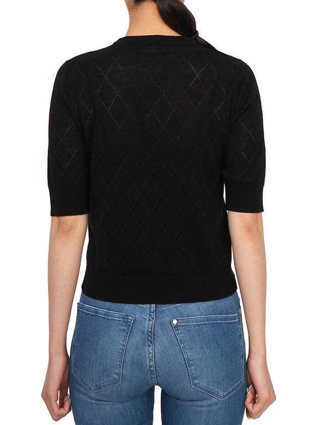 Patrick Short Sleeve Knit Top Black - MAX MARA - BALAAN 4