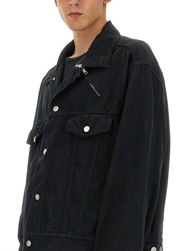 Buttoned Denim Jacket Black - MAISON MARGIELA - BALAAN 5