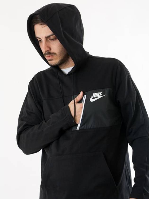 01831811010Advance 15 Fleece Pocket Hooded TshirtBlack - NIKE - BALAAN 3