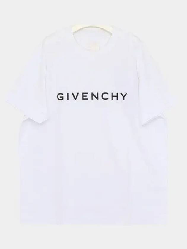 Logo Oversized Fit Cotton Short Sleeve T-Shirt White - GIVENCHY - BALAAN 2