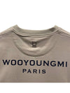 Back Logo Cotton Short Sleeve T-shirt Grey - WOOYOUNGMI - BALAAN.