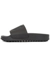 T logo flat slippers black - TOD'S - BALAAN.