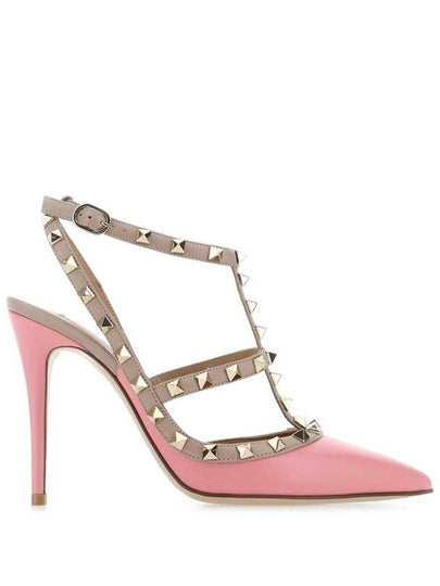 Women's Rockstud Cage Strap Pumps Heel Pink - VALENTINO - BALAAN 2