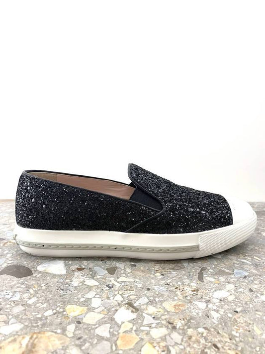 5S9562 Glitter slipons - MIU MIU - BALAAN 2