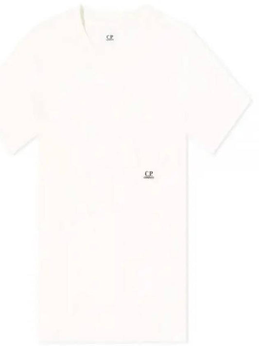 24/1 Jersey Garment Dyed Pocket Short Sleeve T-Shirt White - CP COMPANY - BALAAN 1