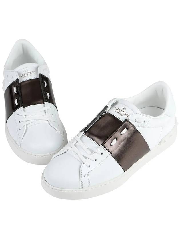 Hidden Low Top Sneakers White Ruthenium - VALENTINO - BALAAN 5