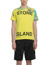 Men's Marvel Print Round Short Sleeve TShirt Yellow - STONE ISLAND - BALAAN 5