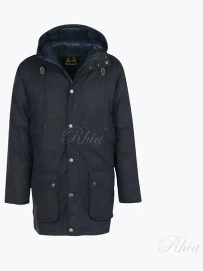 Hooded Beaufort Wax Jacket Navy - BARBOUR - BALAAN 2