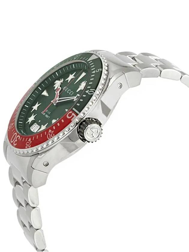 Men's Dive Metal Watch Green YA136222 - GUCCI - BALAAN 4