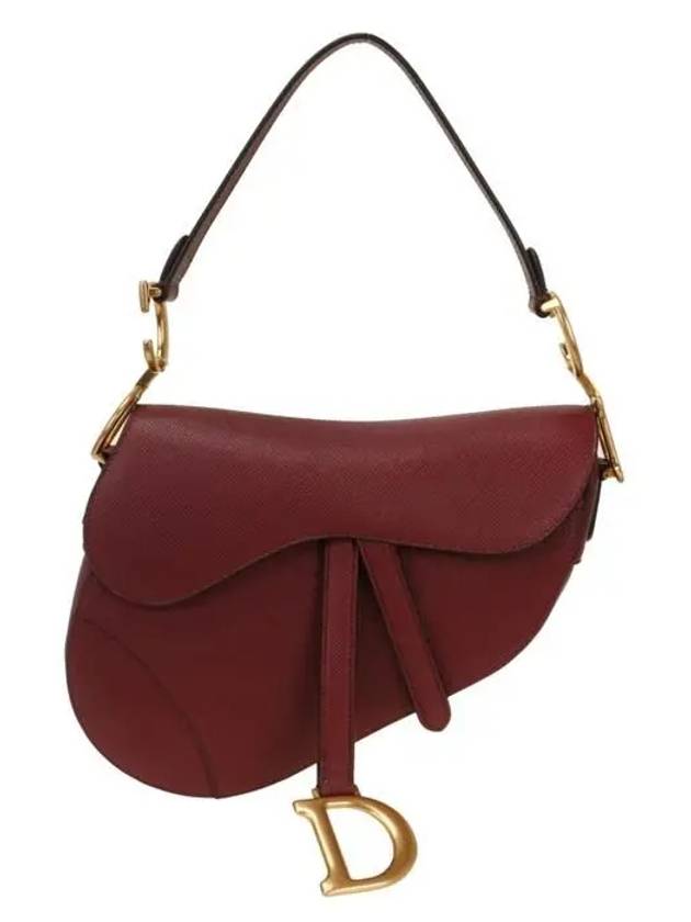 Saddle Grained Calfskin Shoulder Bag Red - DIOR - BALAAN 2