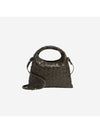 Intrecciato leather mini hop crossbody bag khaki - BOTTEGA VENETA - BALAAN 1