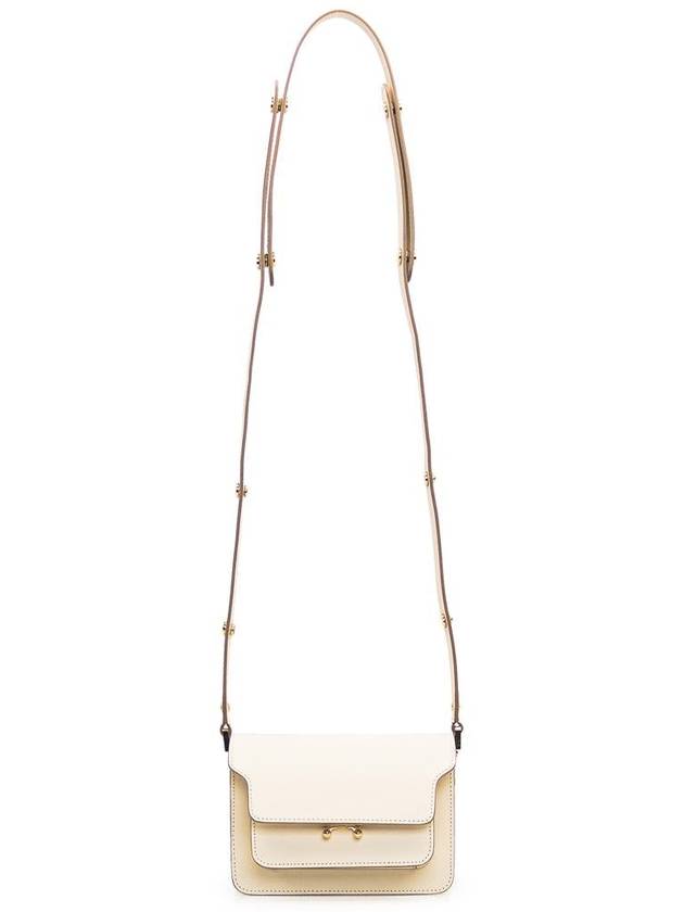 Trunk Saffiano Leather Shoulder Bag White - MARNI - BALAAN 3