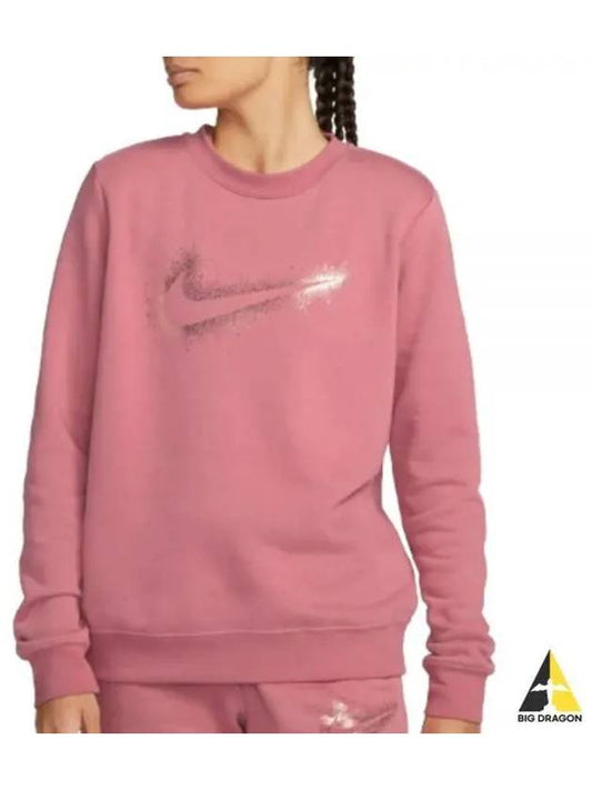 Sportswear Stardust Graphic Crew Sweatshirt Pink - NIKE - BALAAN 2